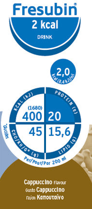 Fresubin bebida capuchino 2 kcal 4 botellas x 200 ml