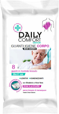 Daily comfort senior guanto detergente 8 pezzi