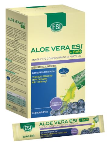 Esi zumo de aloe vera + bebida fuerte de arándanos 24 pocket