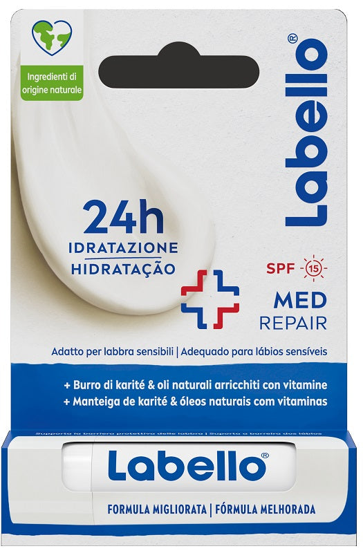 Labello med repair spf15 24h idratazione fondente sulle labbra 5,5 ml