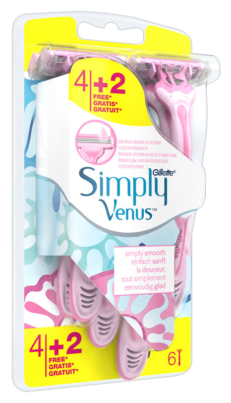 Gillette venus simpl3 4 pezzi + 2 g