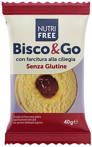 Nutrifree bisco&go con farcitura alla ciliegia 40 g