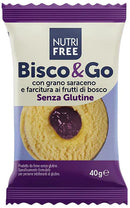 Nutrifree bisco&go con grano saraceno e farcitura ai frutti di bosco 40 g