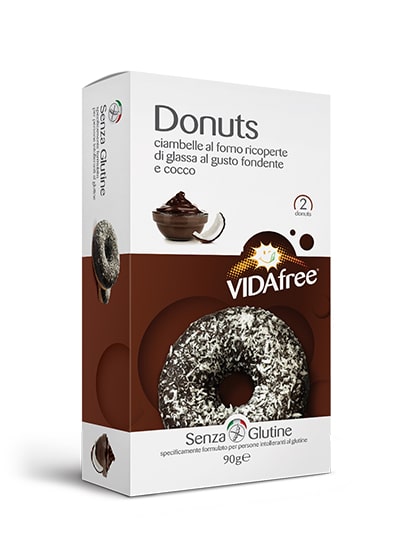 Donuts sabor coco con glaseado oscuro 90 g