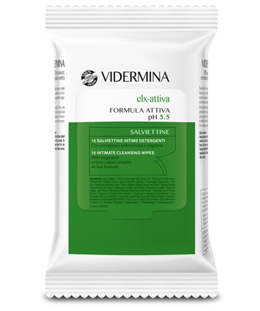 Vidermina clx attiva 15 salviette intime detergenti