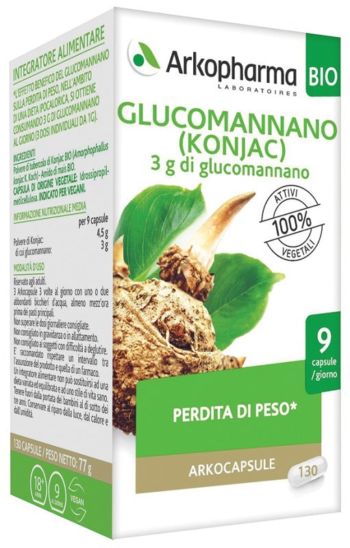 Arko organic glucomannan capsules 130 capsules