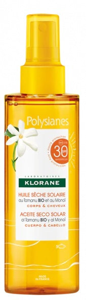 KLORANE - Polysianes - olio secco solare spf 30 corpo/capelli 200 ml