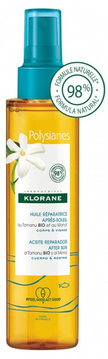 Klorane aceite after-sun reestructurante con tamanu y monoi 150 ml