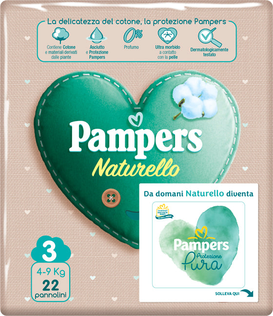 Pampers pure protection naturello midi cp 22 pieces