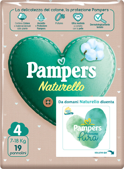 Pampers pure protection naturallor maxi cp 19 pieces