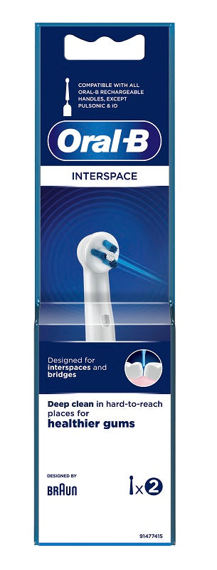 Oralb interspace testina per spazzolino elettrico 2 pezzi