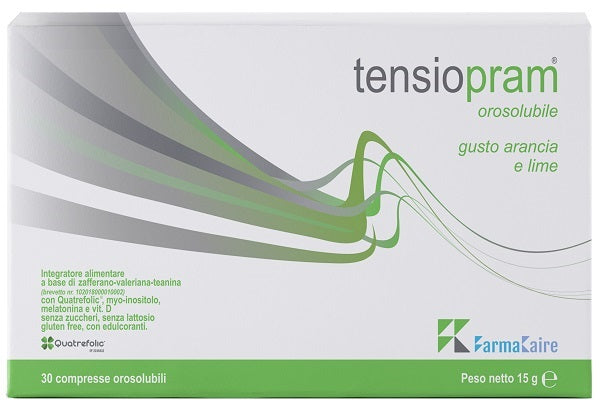 Tensiopram orosolubile 30 compresse masticabili gusto arancia e lime