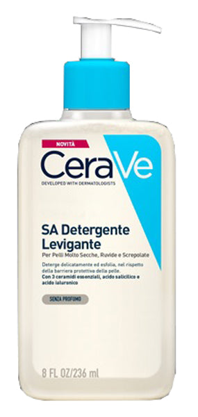 CERAVE - SA Detergente levigante con Acido Salicilico pelle molto secca e ruvida, 236 ml