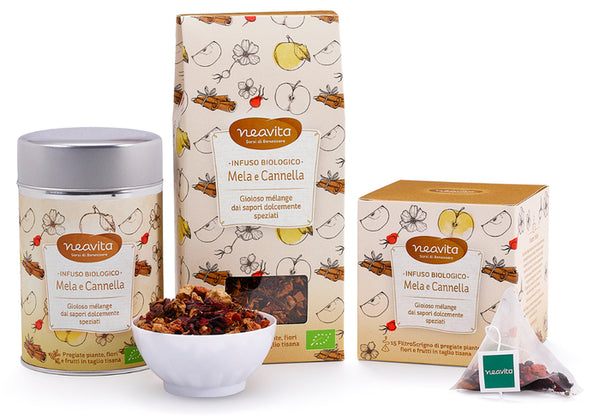NEAVITA - filtroscrigno infuso in filtri mela e cannella bio 15 filtri x 3,5 g