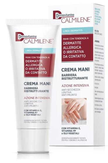 Dermovitamina calmilene crema mani barriera ristrutturante azione intensiva per dermatite allergica o irritativa da contatto 75 ml