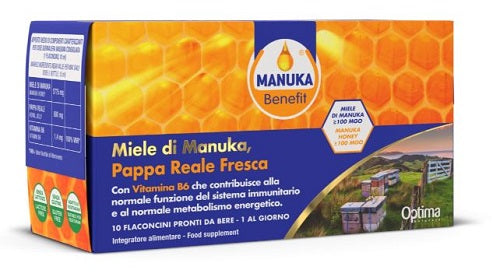 Manuka benefit pappa reale manuka vitamina b6 10 flaconcini 10 ml