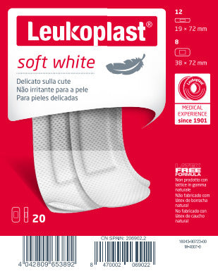 Leukoplast soft white 20 pezzi assortiti