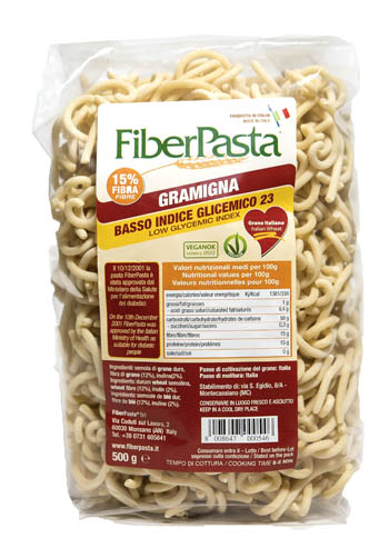 Fiberpasta gramigna low glycemic index 500 g