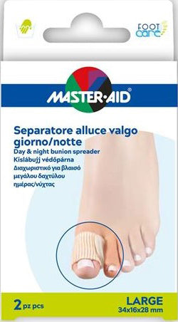 Divaricatore alluce giorno/notte master-aid footcare large 2 pezzi d12