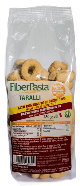 Fiberpasta taralli low glycemic index 250 g