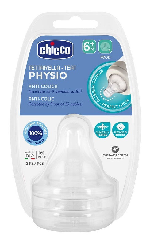 Chicco perfect 5 6m tetina silicona 2 piezas pap