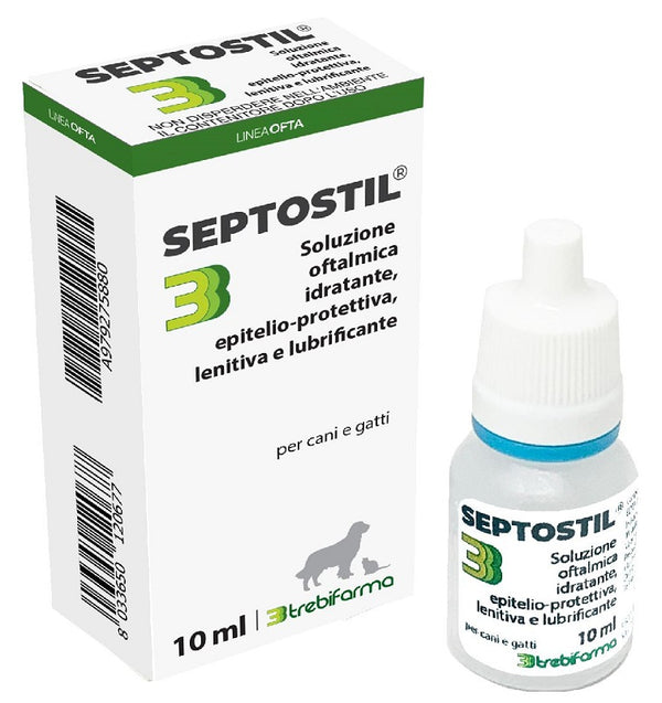 Septostil solución oftálmica hidratante epitelio lubricante calmante protector para perros y gatos 10 ml