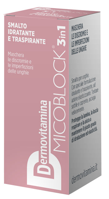 Dermovitamina micoblock 3 in 1 hydrating and breathable nail polish nude 5 ml