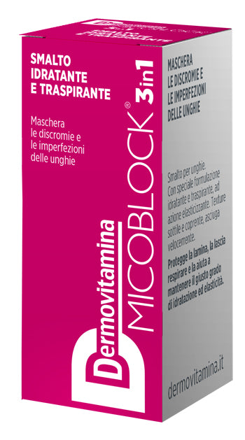 Dermovitamina micoblock 3 in 1 smalto idratante e traspirante fucsia 5 ml