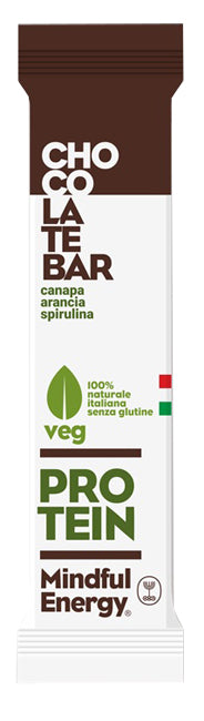 Mindful energy chocolate bar with hemp-orange-spirulina 60 g