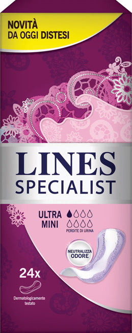 Pannolone sagomato lines specialist ultramini 24 pezzi farma