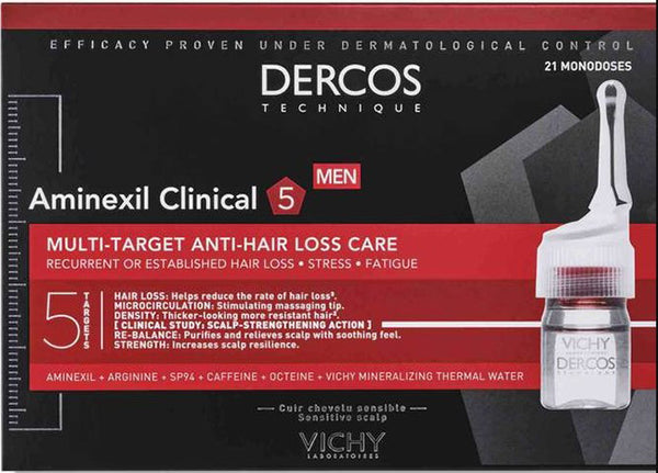 VICHY - Dercos - Aminexil Trattamento Anticaduta Uomo 12 Fiale x 6ml