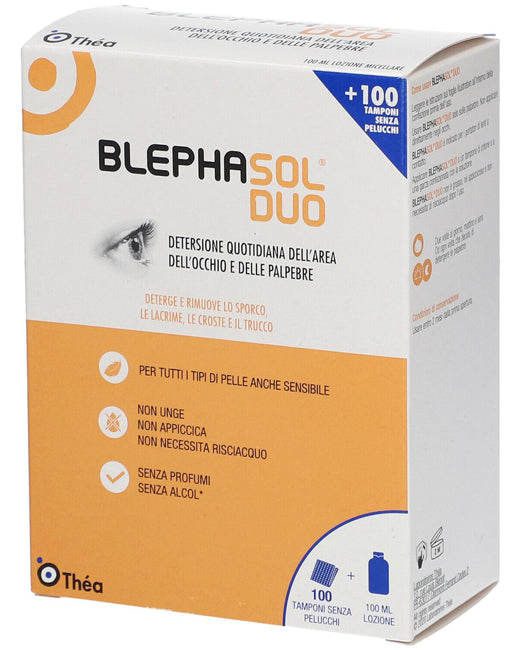 Blephasol duo soluzione micellare igiene palpebrale 100 ml + 100 garze