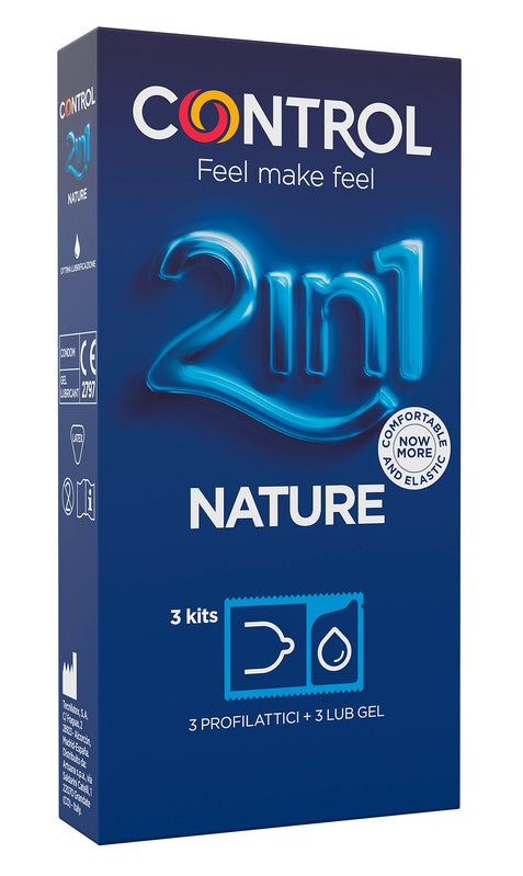 Control 2en1 naturaleza 2.0 + lubricante naturaleza 3+ 3 piezas