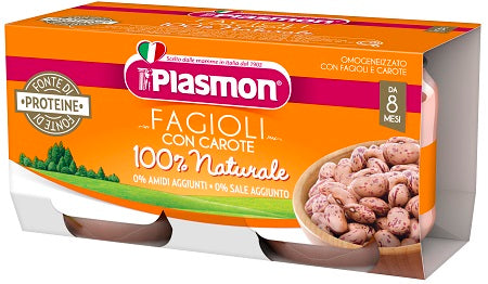 Plasmon frijol borlotti homogeneizado y zanahoria 2x80 g