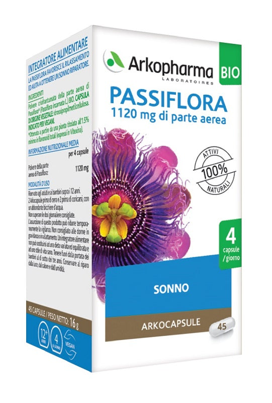 Arko passiflora cápsulas 45 cápsulas ecológicas