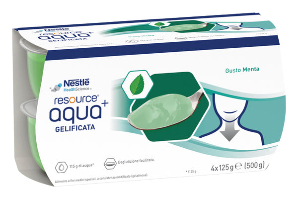 Resource aqua acqua gelificata+mint cup 6 4x125 g