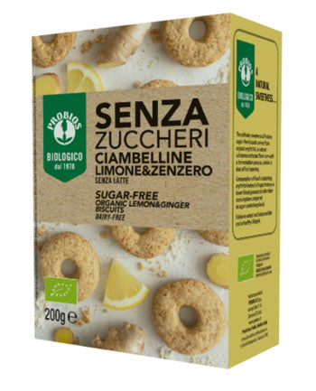 Ciambelline limone/zenzero senza zucchero 200 g