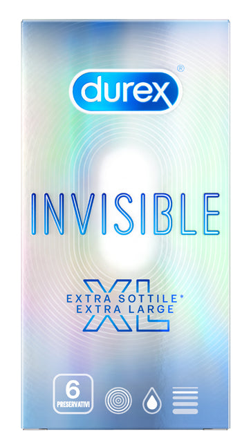 Durex preservativo invisible xl 6 piezas