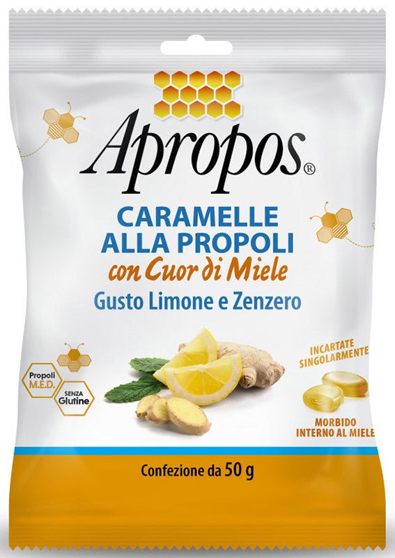 Apropos caramelos duros corazón de miel limón/jengibre 50 g