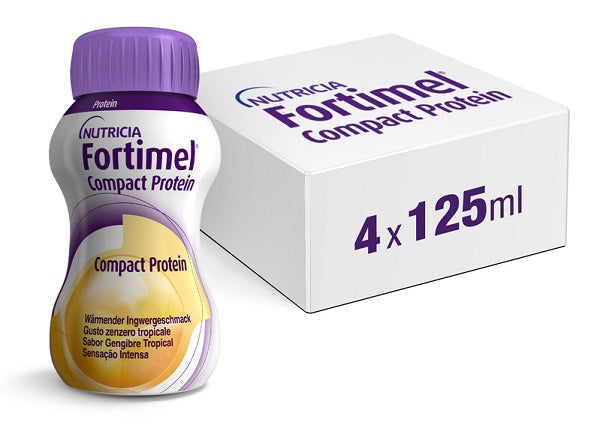 Fortimel compact protein hot tropical zenzero 4 x 125 ml