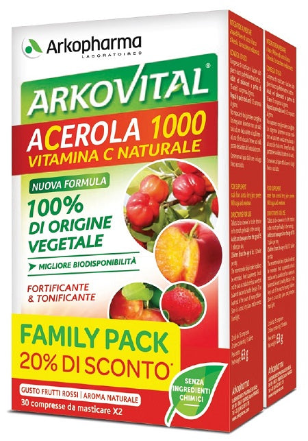 Arkovital acerola 1000 pack family 60 compresse