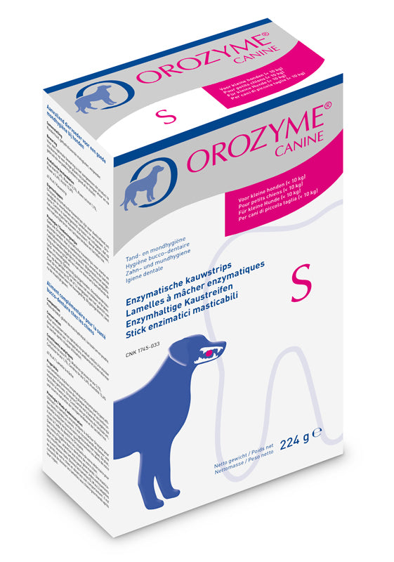 Orozyme canine tiras de enzimas masticables para perros de razas pequeñas