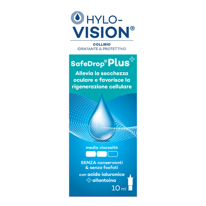 Hylovision safe drop plus collirio idratante e protettivo 10 ml