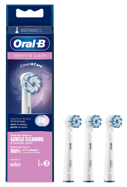 Oralb sensitive clean eb60 testine per spazzolino elettrico 3 pezzi