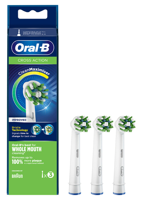 Oralb cross action eb50 testine per spazzolino elettrico 3 pezzi