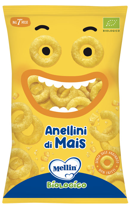 Mellin snacks de maíz en aros ecológicos 15 g