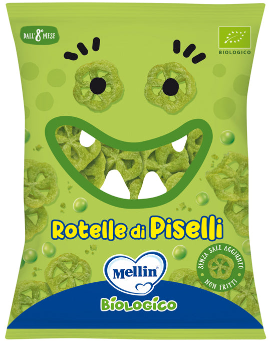 Mellin ruedas de guisantes snack ecológico 20 g