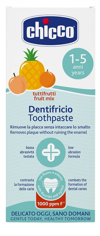 Chicco dentifricio tuttifrutti da 1 a 5 anni con fluoro