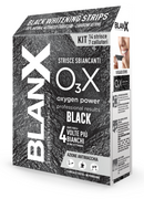Blanx o3x black strisce sbiancanti e antimacchia 14 pezzi