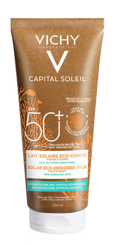 Capital soleil latte solare eco-sostenibile spf50+ 200 ml